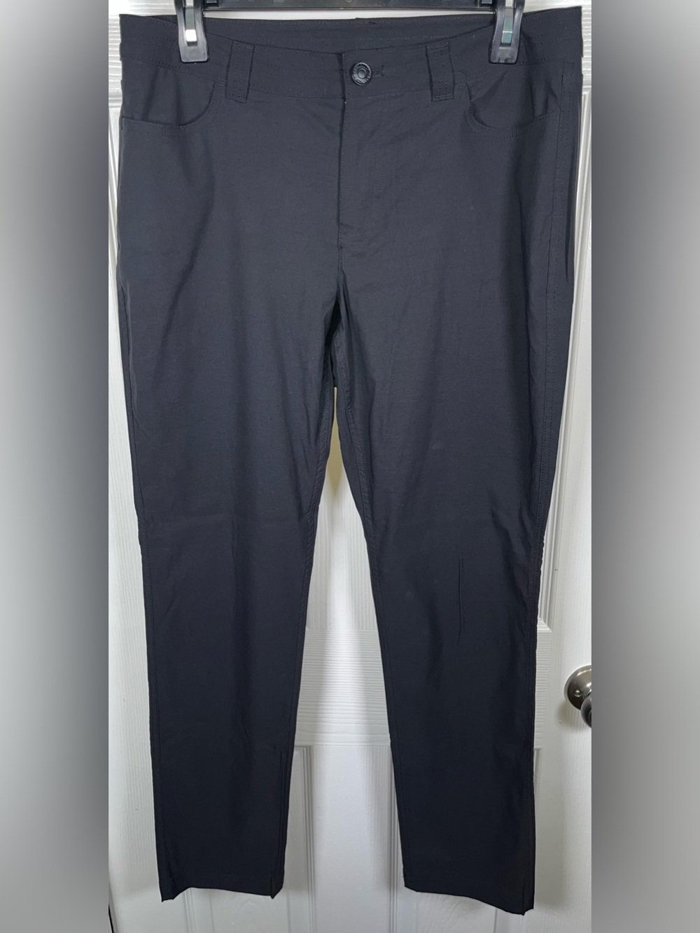 Women’s Eddie Bauer Rainer Pants Size 10 Black Nylon Hiking Outdoor Camping